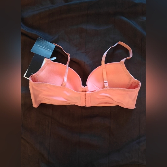 🤍NWT Marilyn Monroe Intimates Apricot Kiss Lace Pink Push Up Bra Size 36B - Picture 4 of 4